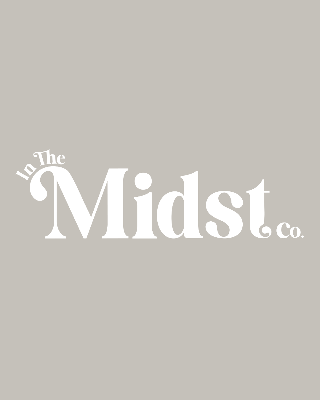 Logo of 'The Midst Co.' on a tan background